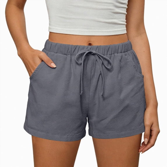 KPOPLK Hight Waisted Split Running Shorts for Women 4" - Comfy Quick Dry Workout Athletic Shorts Gym Track Shorts Size S,Light Gray