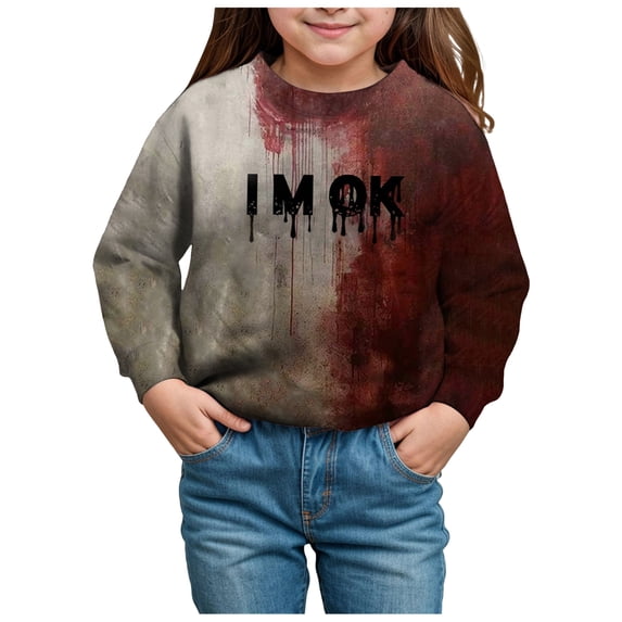 KPOPLK Hoodie for Boys & Teens Hooded Sweatshirt Warm Anime Sweater(7-8 Years,Brick Red)