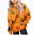 thumbnail image 1 of KPOPLK Hoodies for Teen Girls Long Sleeve Cute Halloween Sweatshirts Hooded Graphic Print Sweatshirt Preppy Clothes Fall Winter Green,Size 4-5 Years, 1 of 6