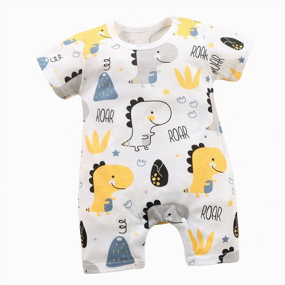 KPOPLK Baby Boy Golf Outfit Crew Neck Embroidery Golf Cart Romper Jumpsuit Patchwork Long Sleeve One Piece Playsuit(Yellow,6-12 Months)