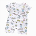 thumbnail image 1 of KPOPLK Infant Baby Boys Summer Romper Pajama Car Print Jumpsuit Toddler Newborn Boy Bodysuit Playsuit PJM Sleepwear 6 12 18 24 Months Size 6-12 Months,Sky Blue, 1 of 4
