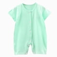 thumbnail image 1 of KPOPLK Infant Baby Boys Summer Wallfe Romper Striped Jumpsuit Toddler Newborn Boy Bodysuit Playsuit 3 6 12 18 24 Months(0-6 Months,Green), 1 of 4