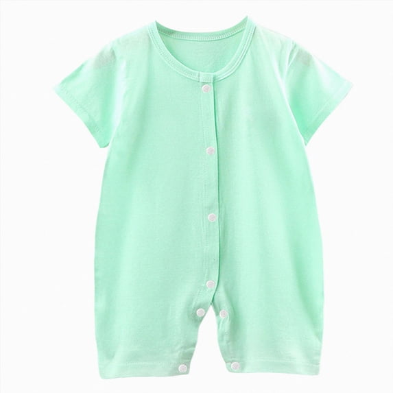 KPOPLK Infant Baby Boys Summer Wallfe Romper Striped Jumpsuit Toddler Newborn Boy Bodysuit Playsuit 3 6 12 18 24 Months(0-6 Months,Green)