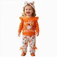 thumbnail image 1 of KPOPLK Infant Baby Girl Clothes with Pockets Halloween 3PCS Long Sleeve Pullover Sweatshirt and Pants Infant Fall Winter Outfit 3 6 9 12 18 Months,Size 12-18 Months, 1 of 9