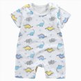 thumbnail image 1 of KPOPLK Infant Baby Girl Fall Outfit Sweatshirt Romper Short Sleeve Jumpsuit Newborn Clothes 0-18M Size 6-12 Months,White, 1 of 6