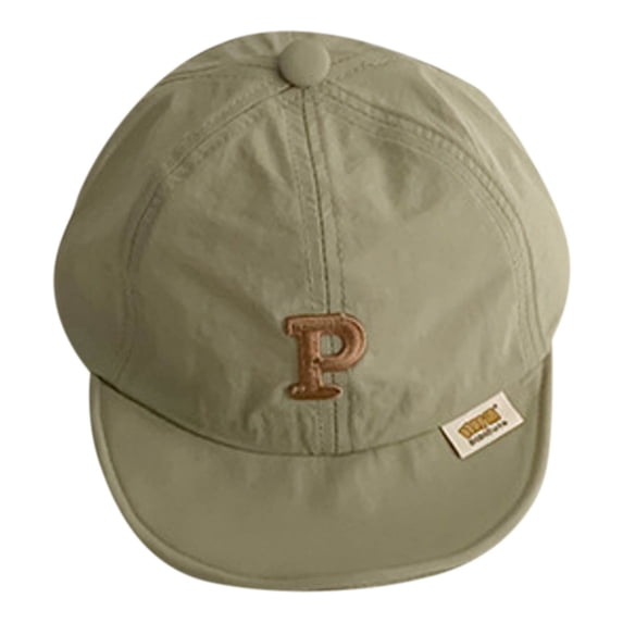 KPOPLK Infant Boys Baseball Hats Toddler Boy Caps Baby Boy Letter Print Sun Hats for Summer Adjustable Hat 6Months-2 Years(One Size,Green)