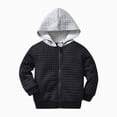 thumbnail image 1 of KPOPLK Infant Boys Zip Up Hooded - Soft Waffle Full Zip Up Toddler Boys Hoodies Sweatshirts Clothes with Pockets 9 12 18 24 Months 3T Navy Size 2-3 Years, 1 of 6