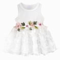 thumbnail image 1 of KPOPLK Infant Girl Tutu Dress Princess Dress Summer Baby Girl Sleeveless Skirt Girls Butterfly Print Cute Dress for 9 12 18M 2T 3(2-3 Years,White), 1 of 7