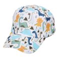 thumbnail image 1 of KPOPLK Kids Baseball Cap Adjustable Dinosaur Print Sun Hat Summer Toddler Boy Snapback Cap Sport Cap(2-6 Years,Light Yellow), 1 of 7