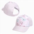 thumbnail image 1 of KPOPLK Kids Baseball Hat With Visor and Ponytail Hole - Sun Protection Cotton Beach Hat for Little Girls and Children(2-8 Years,Pink), 1 of 5