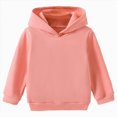 thumbnail image 1 of KPOPLK Kids Boy's Cool Hoodies Fall Toddler Long Sleeve Pullover Fleece Hooded Winter Solid Color Casual Clothes Pink Size 3-4 Years, 1 of 8