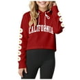 thumbnail image 1 of KPOPLK Kids Boys Girls Hoodie Pullover 4-15Y Sweatshirts 44D Cool Top(10-11 Y,Red), 1 of 6