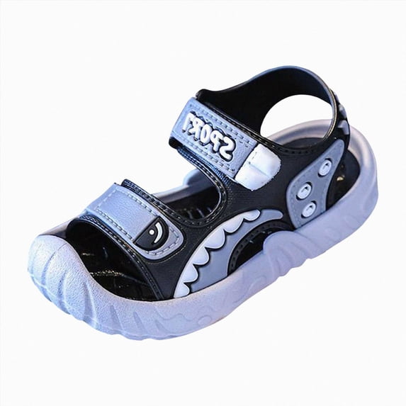 KPOPLK Kids Boys Summer Sports Sandals 1T 2T 3T 4T 5T 6T Hiking Beach Outdoor Open toe Sports Sandals for Kids Size 6,Grey