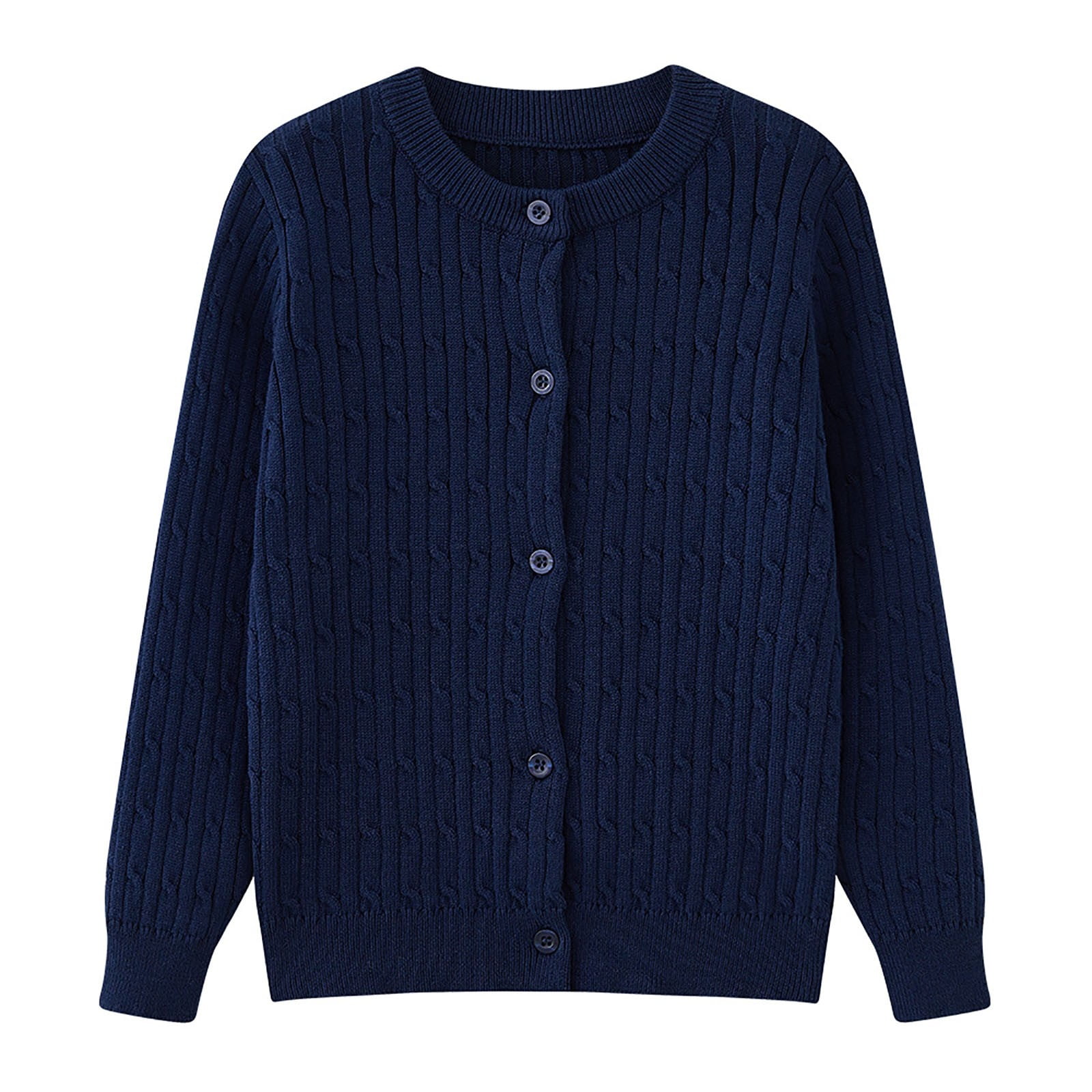 Kids Girls' Cardigan Solid Color Outdoor Long Sleeve Fashion Cotton 7-13 Years