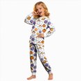 thumbnail image 1 of KPOPLK Kids Halloween Ghost Print Pajamas Outfit Girls Sleepwear Sets Kids Pjs Clothes,Size 4-5 Years, 1 of 9