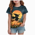 thumbnail image 1 of KPOPLK Kids Halloween Shirt Girls Halloween Pumpkin Shirt Cute Ghost Tshirts Fall Pumpkin T-Shirt Spooky Season Tee,Size 10-11 Years, 1 of 6