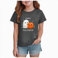 thumbnail image 1 of KPOPLK Kids Halloween T-Shirts Girls Pumpkin Tops Short Sleeve Shirt Trendy Casual Tee Comfortable Basic Lovely Shirt,Size 1-2 Years, 1 of 6