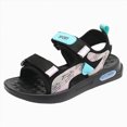 thumbnail image 1 of KPOPLK Kids Sandals Boys Lightweight Non-slip Athletic Sandals with Adjustable Webbing for Hiking Walking Beach Water Sports Size 4,Silver, 1 of 9