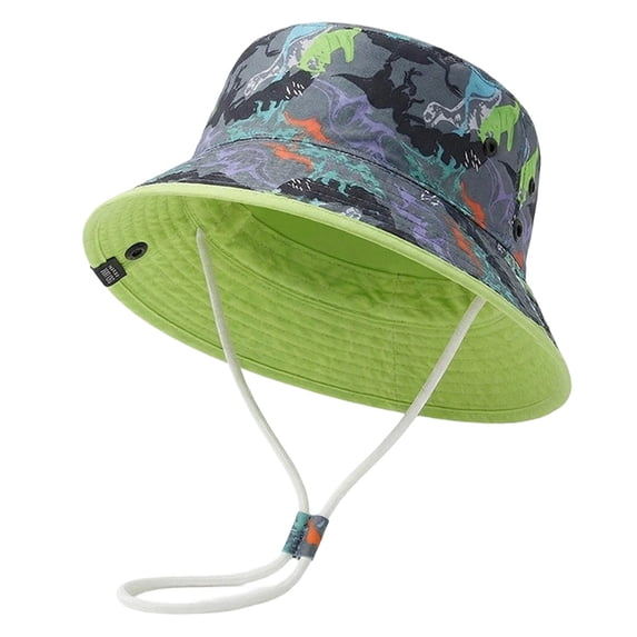 KPOPLK Kids Sun Hat UPF 50+ Toddler Summer Bucket Hat Outdoor Fishing Safari for Boys Girls Age 0-6 Years(3-8 Years,Green)