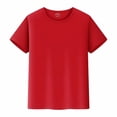 thumbnail image 1 of KPOPLK Kids T-Shirts Short Sleeve Cotton Plain Top Tees Boy Toddler Summer Clothes S-4XL Size 12-14 Years, 1 of 8