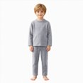 thumbnail image 1 of KPOPLK Kids Toddler Boy Two Piece Pajamas Sleepwear Pjs Set Long Sleeve Solid Crewneck Cotton Top Warm Pants Fall Boy Jammies,Size 7-8 Years, 1 of 8