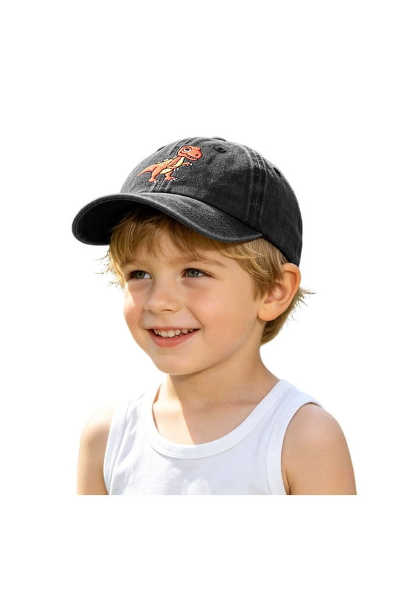 Kids Toddler Trucker Cap Adjustable Baseball Cap Snapback Hat Summer Sun Hat for Boys Age 1-5(6-12 Years,Black)
