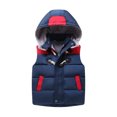 thumbnail image 1 of KPOPLK Kids Winter Coats with Hooded Light Puffer Coat Warm Padded Jacket for Baby Boys Girls Toddler(6-7 Years,Blue), 1 of 4