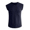 thumbnail image 1 of KPOPLK Lightweight Bamboo-Blend Men's Casual Tank Tops: Knit Sleeveless Tees for Basic Style and Sustainable Living XL Navy, 1 of 4