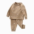 thumbnail image 1 of KPOPLK Little & Big Girls Pjs 2-Piece Long Sleeve Pajamas Outfit Fall Teen Soft Cute Kids PJ Set for Evening Size 11-12 Years,Purple, 1 of 6