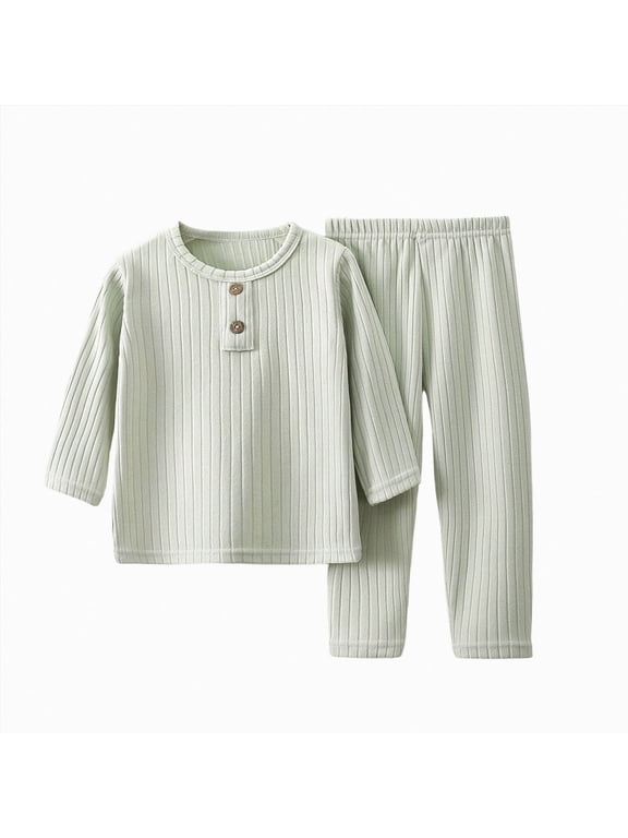 Little Boys Long sleeve Pajamas Kids Jammies Child Pjs Tee Top Pant Sleepwear Fall Winter Outfit Set,Size 12-18 Months