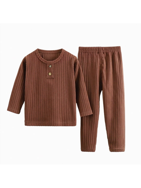 Little Boys Long sleeve Pajamas Kids Jammies Child Pjs Tee Top Pant Sleepwear Fall Winter Outfit Set,Size 6-12 Months