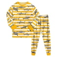 thumbnail image 1 of KPOPLK Little Boys Pajamas Set 2T 3T 4T 5T 6T 7T 8T Boys Cartoon Print Long Sleeve Sleepwear Fall Winter Loungewear Clothes Yellow Size 8-9 Years, 1 of 9