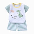 thumbnail image 1 of KPOPLK Little Boys Short Set Pajamas for Boys Cotton Toddler Cartoon Dinosaur Sleepwear Summer Clothes Size 3-6 Months, 1 of 4