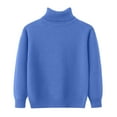 thumbnail image 1 of KPOPLK Little Kids Cable Knit Sweater Unisex Long Sleeve Solid Color Pullover(5-6 Years,R18-Light Blue), 1 of 5