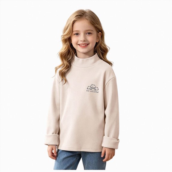 KPOPLK Long Sleeve T-Shirts Boys 1-12 Years Kids Thermal Crew Neck Versatile Tops Youth Fall Warm Shirts Basic Tees,Size 2-3 Years