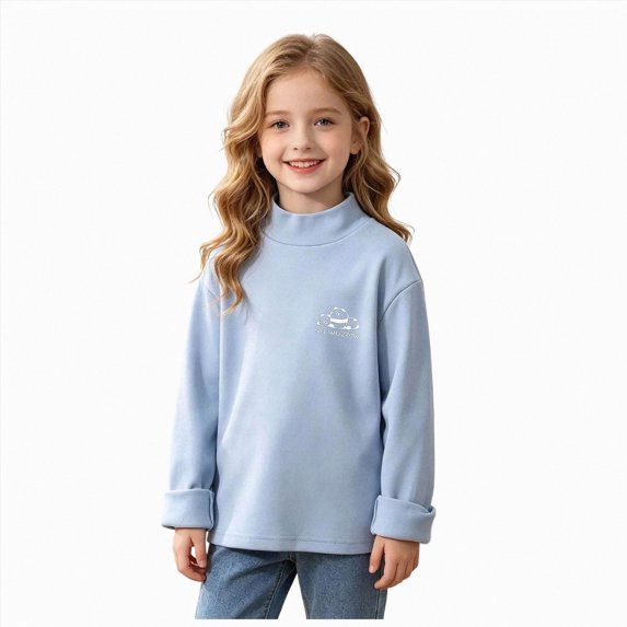 KPOPLK Long Sleeve T-Shirts Boys 1-12 Years Kids Thermal Crew Neck Versatile Tops Youth Fall Warm Shirts Basic Tees,Size 3-4 Years