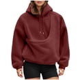 thumbnail image 1 of KPOPLK Maternity Baby Wearing Jacket, Women's 2-in-1 Winter Coat with Kangaroo Pocket, Heavyweight Fleece Pullover for Mother and Infant Size L, 1 of 7