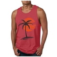 thumbnail image 1 of KPOPLK Men Spring Summer Top Shirt Casual V Neck Shirt Sleeveless Shirt Fashion Pocket Top M Red, 1 of 5