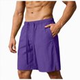 thumbnail image 1 of KPOPLK Men's 7" Running Shorts Quick Dry Athletic Workout Gym Shorts Drawstring Sporty Shorts with Pockets Size XXL,Purple, 1 of 5