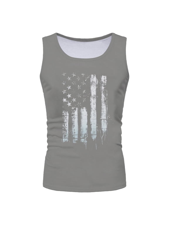 Men's Active Quick Dry Tech Stretch Lightweight Sleeveless Muscle Shirt 3XL Grey