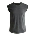 thumbnail image 1 of kpoplk Men's Workout Tank Tops Gym Muscle Tees Fitness Bodybuilding Sleeveless T Shirts Dark Gray,L, 1 of 4