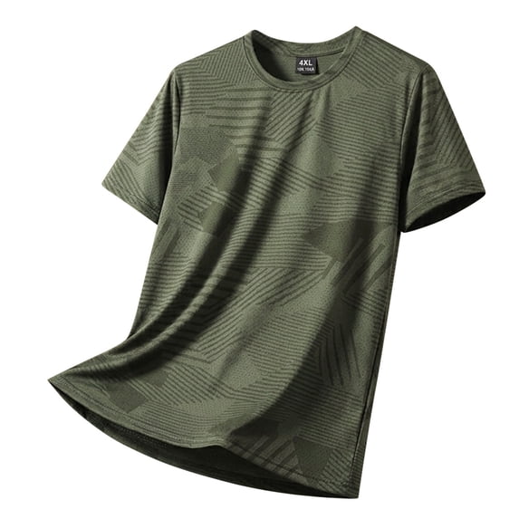KPOPLK Men's Gym Shirt Short Sleeve Quick Dry Workout Athletic T Shirts Summer Big and Tall Top for Men S-3XL AG XXXL