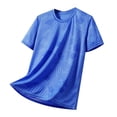 thumbnail image 1 of KPOPLK Men's Gym Shirt Short Sleeve Quick Dry Workout Athletic T Shirts Summer Big and Tall Top for Men S-3XL Blue XXXL, 1 of 7