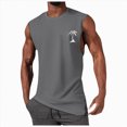 thumbnail image 1 of KPOPLK Men's Quick Dry Workout Tank Tops Breathable Gym Sleeveless Muscle Shirts for Active Men Size S,Grey, 1 of 4