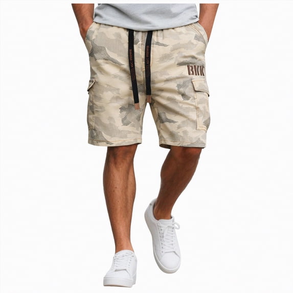 KPOPLK Men's Quick Drying Fishing Hiking Shorts Summer Cargo Shorts Above Knee Ripstop Short for Summer Casual Work Wear Size XS,Brown