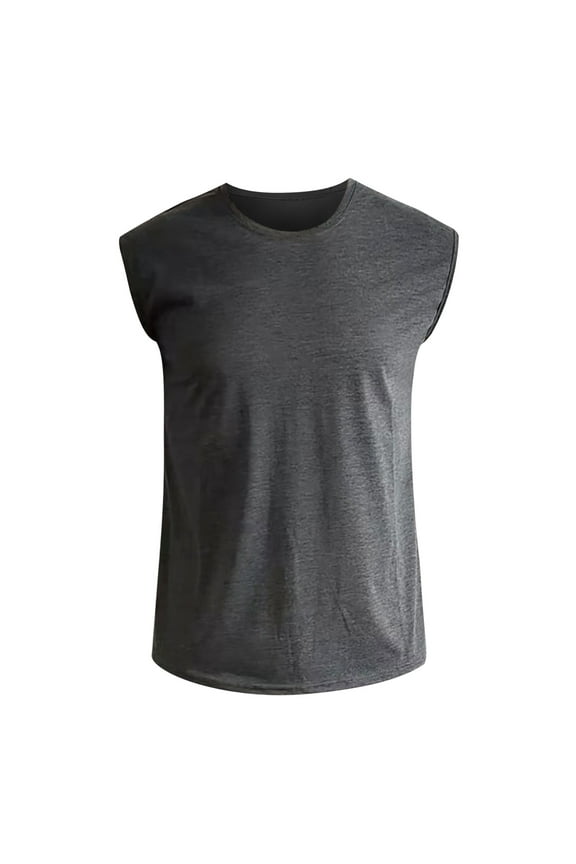 Men's Sleeveless Workout Muscle Shirts: Athletic Bodybuilding Gym Tee Shirts for Peak Performance S Dark Gray