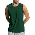 thumbnail image 1 of KPOPLK Men's Summer Solid Color Vest Fashion Casual Vintage Wash Sleeveless T Shirt Vest Top M AG, 1 of 8