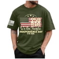 thumbnail image 1 of KPOPLK Men's Tee Shirt 1776 Independence Day 4th of July USA Graphic Flag Print T-Shirt（AGXL）, 1 of 5