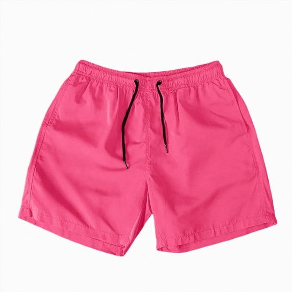 KPOPLK Mens Athletic Gym Workout Shorts Quick Dry Basketball Running Lightweight Shorts with Pockets M-5XL Size M,Watermelon Red