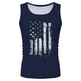 thumbnail image 1 of KPOPLK Mens Sleeveless Tank Tops Workout Gym Shirts Vintage Style T-Shirt 2XL Navy, 1 of 6